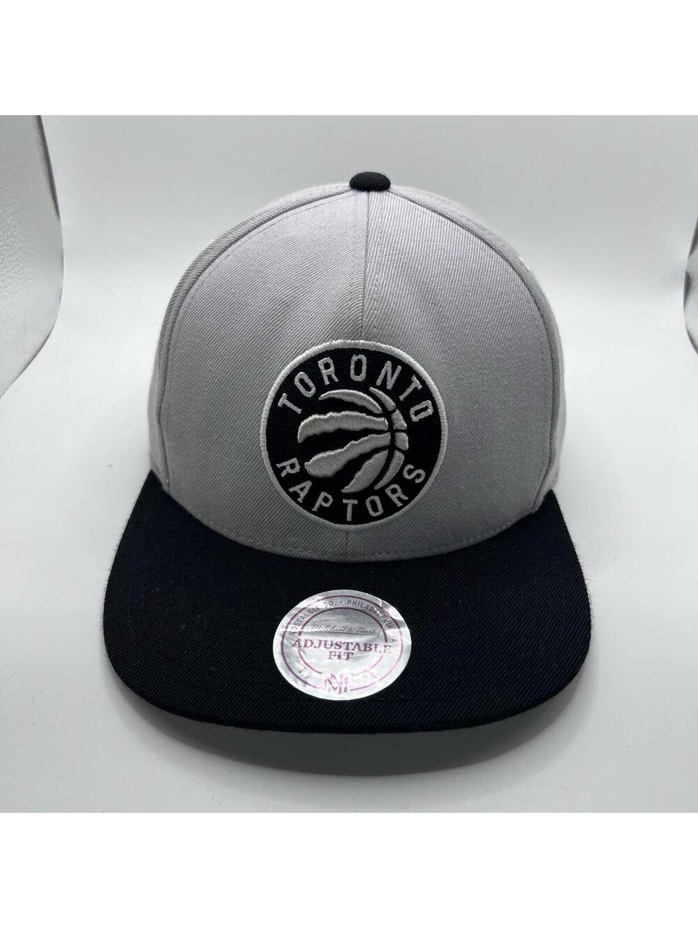 Toronto Raptors Basketball Nba Mitchell & Ness Adjustable Snapback Grey Hat Cap